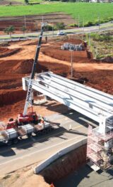 Renovias fará lançamento de vigas na obra de retorno e acesso à Unesp, em São João da Boa Vista